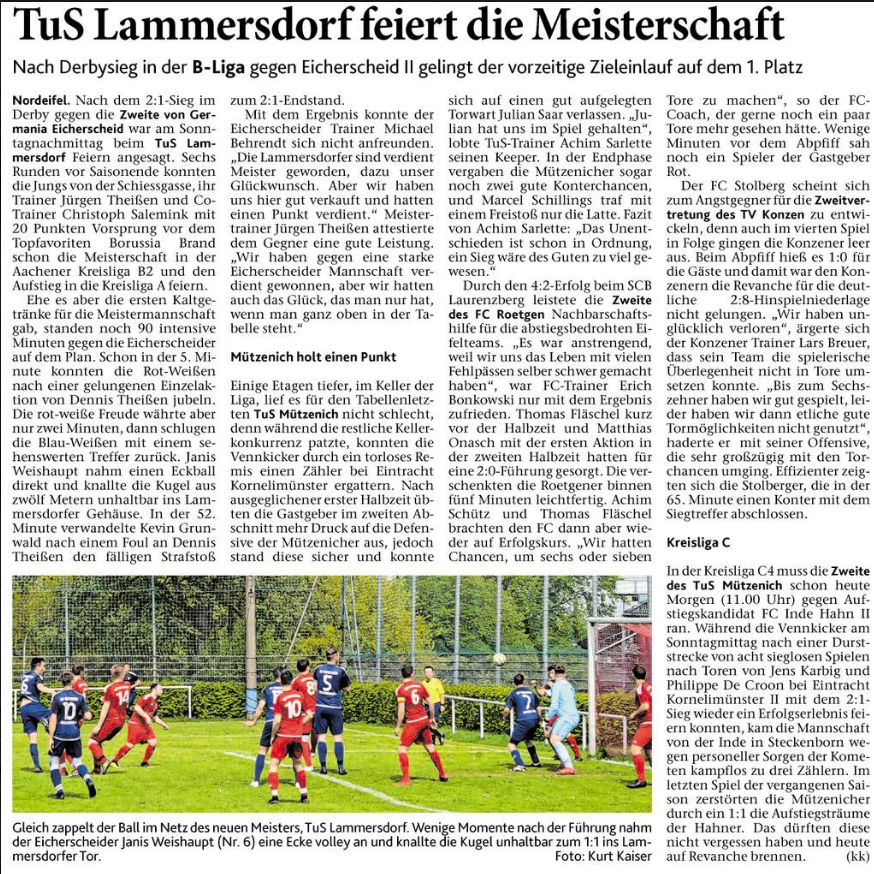 Eifeler Zeitung, 01.05.2018